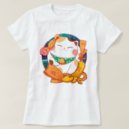 かわいいラッキーキャット Tシャツ