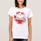 かわいいラッキーキャット Tシャツ (正面)