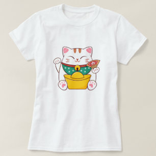 かわいいラッキーキャット Tシャツ