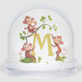 かわいいラッキーサル3匹とイニシャル (裏面)