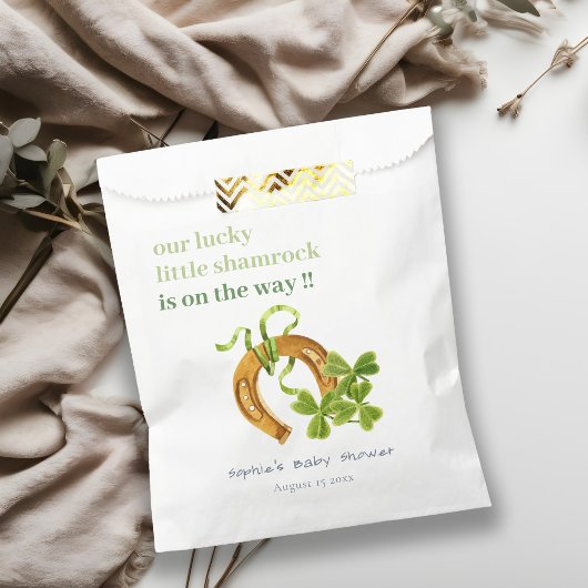 かわいいラッキーシャムロックセントパトリックの日の赤ちゃんシャワー フェイバーバッグ