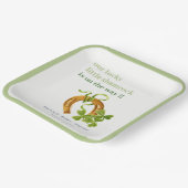 かわいいラッキーシャムロックセントパトリックの日の赤ちゃんシャワー ペーパープレート (傾斜あり)