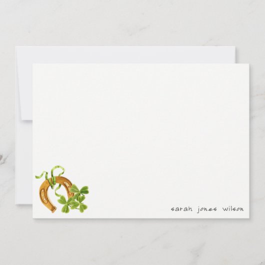 かわいいラッキーシャムロック セントパトリックデー 子供の誕生日 ノートカード (正面)