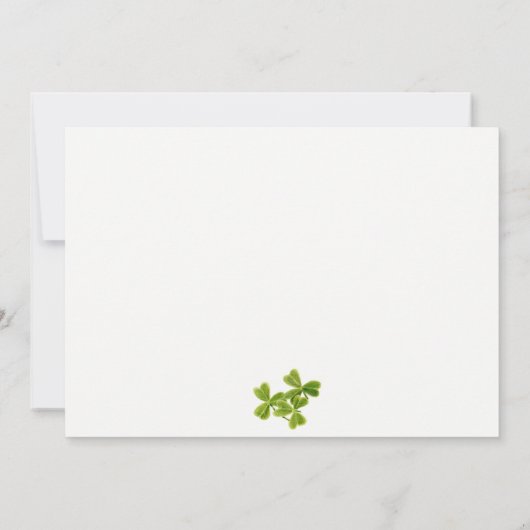 かわいいラッキーシャムロック セントパトリックデー 子供の誕生日 ノートカード (裏面)