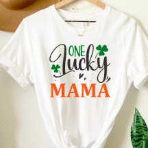 かわいいラッキーママSt patricks dayTシャツ