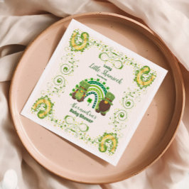 かわいいラッキーリトルシャムロックベビーシャワー スタンダードカクテルナプキン