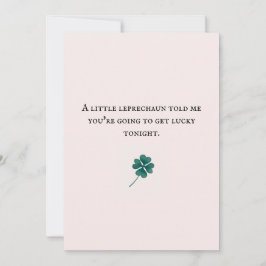 かわいいラッキーレイラックの四葉のクローバー カード カップル