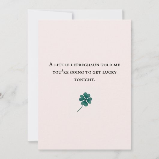 かわいいラッキーレッドシャムロックカード カップル シーズンカード (正面)