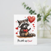 かわいいラッコのカスタムバレンタイン シーズンカード (スタンド正面)