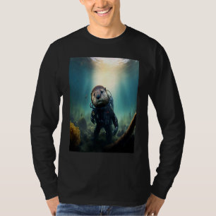 かわいいラッコのコスチューム スキューバダイビングラッコ Tシャツ