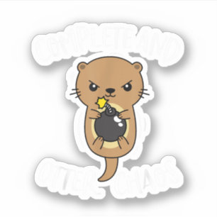 かわいいラッコのデザインで楽しいパロディグッズ シール