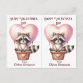 かわいいラッコのバレンタイン教室カード ポストカード (正面)
