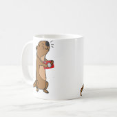 かわいいラッコの写真 コーヒーマグカップ (正面左)