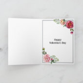 かわいいラッコの動物 バレンタインデーのホリデー カード (内部)