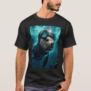 かわいいラッコの衣装 スキューバダイビングラッコ 1 Tシャツ