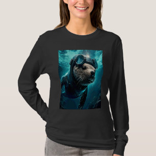 かわいいラッコの衣装 スキューバダイビングラッコ 1 Tシャツ