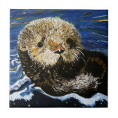 かわいいラッコ タイル (正面)