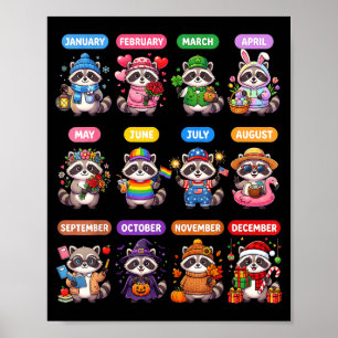 かわいいラッコ 12 か月カレンダー セントパトリック ハロウィン ポスター