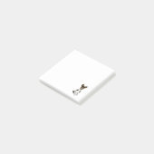 かわいいラットテリアの小犬の漫画 ポストイット (アングル)