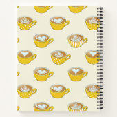 かわいいラテアートinイエローコーヒーマグ ノートブック (裏面)