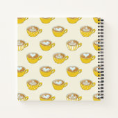 かわいいラテアートinイエローコーヒーマグ ノートブック (裏面)