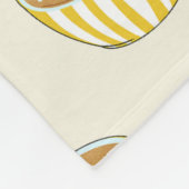 かわいいラテアートinイエローコーヒーマグ フリースブランケット (角)