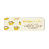 かわいいラテアートinイエローコーヒーマグ ラベル (正面)