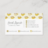 かわいいラテアートinイエローコーヒーマグ 名刺 (裏面)