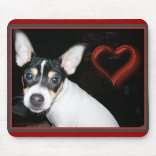 かわいいラティとハート マウスパッド (正面)