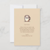 かわいいラテハートフォームアート付きコーヒー サンキューカード (裏面)