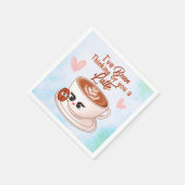 かわいいラテペーパーナプキン スタンダードカクテルナプキン (角)