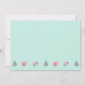 かわいいラディバグガールズバースデーパーティー招待状 招待状 (裏面)