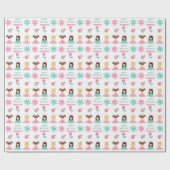 かわいいラディバグガールパーソナライズされた誕生日 ラッピングペーパー (フラット)