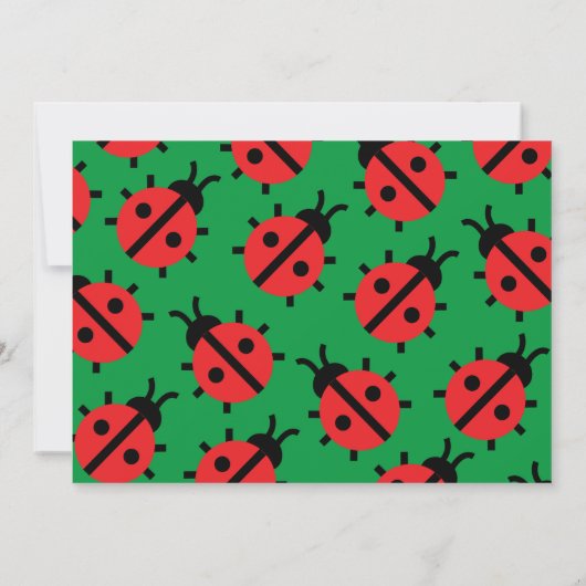 かわいいラディバグキッズ1歳誕生日パーティの招待状 招待状 (裏面)