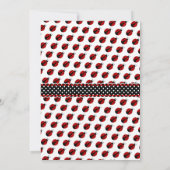 かわいいラディバグ女の子の赤ちゃんシャワー 招待状 (裏面)