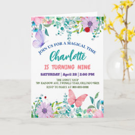 かわいいラディバグ水玉模様フローラフラワー誕生日名 カード