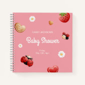 かわいいラディバグ花ベビーシャワーゲストブック ノートブック (正面)