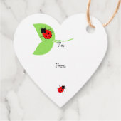 かわいいラディバグ誕生日お願いギフトラベル フェイバータグ (裏面)