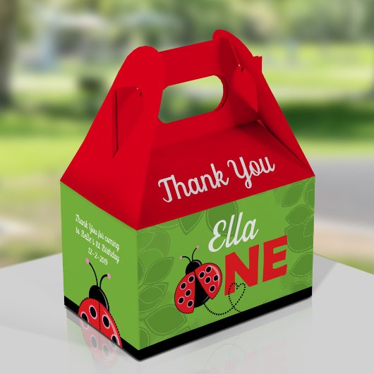 かわいいラディバグ1st誕生日パーティーガールボックス フェイバーボックス