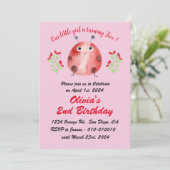 かわいいラディバグ2回目の誕生日パーティの招待状 招待状 (スタンド正面)