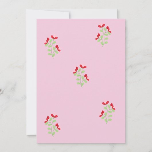 かわいいラディバグ2回目の誕生日パーティの招待状 招待状 (裏面)