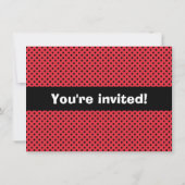 かわいいラディバグ、第2誕生日パーティー、水玉模様 招待状 (裏面)