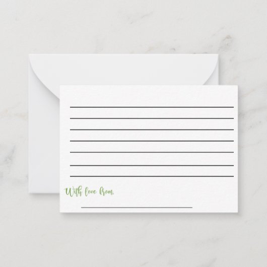 かわいいラバーアヒル赤ちゃんシャワーありがとうノートカード ノートカード (裏面)