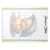 かわいいラバーアヒル赤ちゃんシャワー ノートパッド (正面)