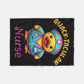 かわいいラバーダック登録ナースメディカルカック – ta フリースブランケット (正面(横))