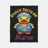 かわいいラバーダック登録ナースメディカルカック – ta フリースブランケット (正面)