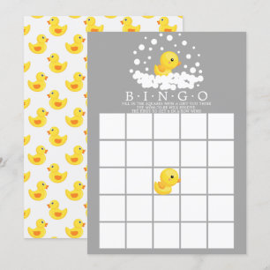 かわいいラバーダックBINGO赤ちゃんシャワーゲーム 招待状