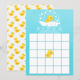かわいいラバーダックBINGO赤ちゃんシャワーゲーム 招待状