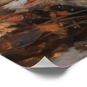 かわいいラパームキャットアートプリントポスター ポスター (角)