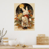 かわいいラビットつるガールアウトミッドオータムフェスティバル ポスター (キッチン)